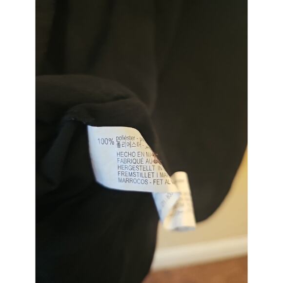 ZARA Womens Knotted Fluid Midi‎ Dress Black Size Medium 3/4 Sleeve Front Slit - Picture 10 of 13